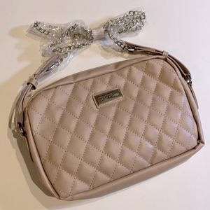 Bella Russo Quilted Crossbody Shoulder Bag with Chain Strap